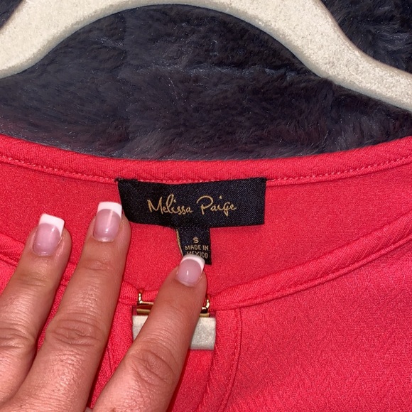 Peach Size Small Peplum Top - Picture 2 of 3